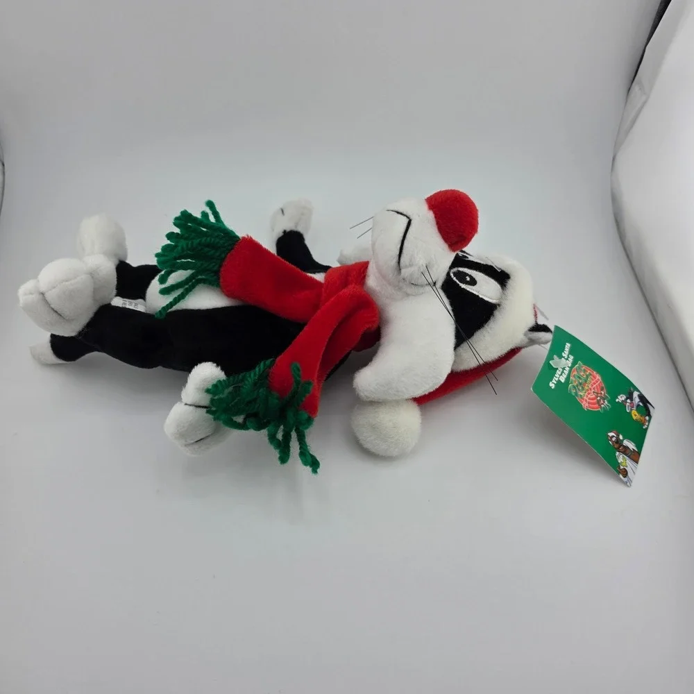 Warner Bros Sylvester‎ Santa Bean Bag Plush Vintage 1998 NWT